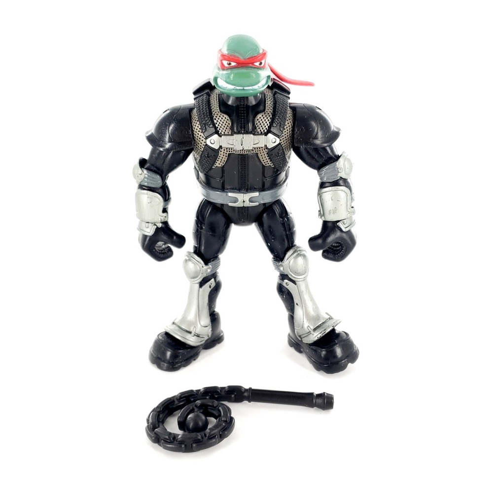2007 TMNT Nightwatcher Raphael Action Figure Playmates Whip Accessory